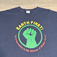Rare VTG Patagonia Beneficial T’s Mens T-Shirt (XL) Earth First Fist Made USA B5