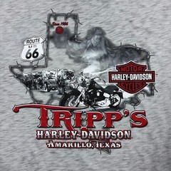 Harley-Davidson Shirt Mens XL Gray Legendary Motorcycles Tripp’s Amarillo TX Tee