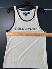 Vintage Ralph Lauren Polo Sport Tank Top Mens Large Spell Out Gray Outdoor Beach
