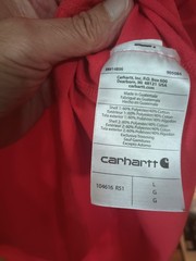 Carhartt Relaxed Fit Force Men’s Short Sleeve Red Tshirt – L