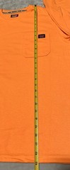 NEW Wrangler Workwear Men’s Hi-Vis Orange Long Sleeve Pocket T-Shirt Size Large