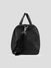 NEW KITON BLACK LEATHER TRAVEL BAG ONE SIZE KPB17