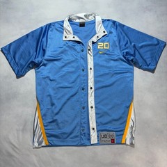 Vintage Nike United Ballers Warm Up Jersey Med Blue Ginobili Shooting Shirt Y2K
