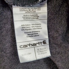 Carhartt Shirt Mens XL Gray Long Sleeve Original Fit Graphic Crew T-Shirt K231