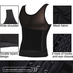 Men’s Slimming Body Shaper Vest T-Shirt Compression Tank Tummy Control Shapewear