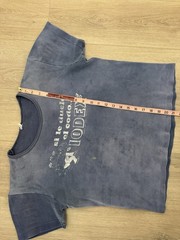 vintage 40s Sunfaded Blue Iodex Graphic Baby Cropped Tee S-M 50s Shirt
