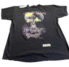 Vintage Fashion Victim 1994 “LOVE NEVER DIES” Black T- Shirt 2X Cotton USA READ