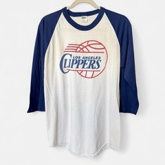 Vintage 80s Los Angeles Clippers Raglan Tee XL Made in USA