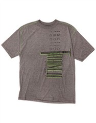 Diadora Mens Graphic T-Shirt Top Large Grey Flecked Cotton BK02