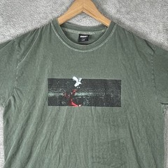 Hockey Skateboards Shirt Mens Large Green Y2K Box Logo Graphic Tee