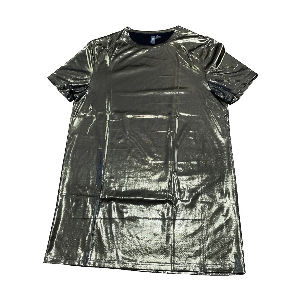 ASOS Shiny Gold Shirt Adult S Metallic Bright Shiny Disco 1970s NY Club Scene