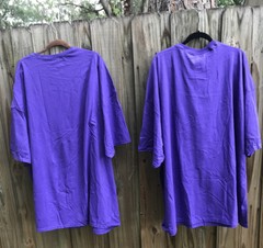 NWT Pair Unisex Adult 62″ Chest/Bust Size 5XL T-shirt Tops Soild Purple S/S AsIs
