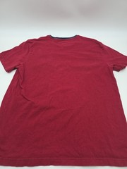 Tommy Hilfiger T-Shirt Men Large Red Embroidered Cotton Tee.#46171