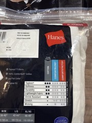 NEW! Hanes Tagless White T-shirt Undershirt Package of 4 Men’s M 38-40