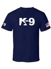 MEN PRINTED K-9 K9 USA FLAG POLICE STAFF SECURITY FUNNY CUSTOM HALLOWEEN T-SHIRT