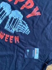 Way To Celebrate Halloween Mens Black Hoppy Halloween T Shirt Short Sleeve XL