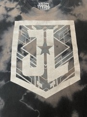 Justice League DC Comics Mens Black Bleach Wash T-Shirt Size XL