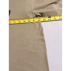 Comfort Colors Mens Graphic T-Shirt Khaki Tan Flame P Logo Short Sleeve Tee L