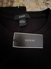Alfani Men’s Short Sleeve Pullover Crew Neck Ribbed Top Black XXL NWT