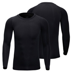 Men Sport Long Sleeve Underwear Johns Winter Thin Basic Crew Top Shirt No Plush