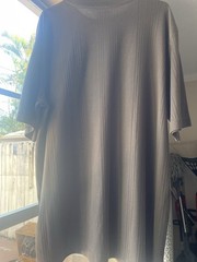 Claiborne Men’s Gray Ribbed Shirt NWT Size XLT Short Sleeve Moisture Wicking