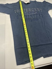 Vtg USA 90s 100% Satisfaction Guaranteed Pepsi T-Shirt S M Embroidered Blue ￼