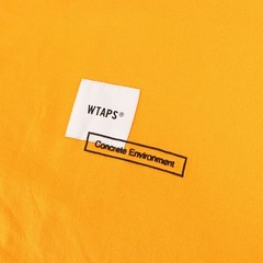 WTAPS T-Shirt Yellow M Logo Patch Heavy 23SS Aoyama Limited Short Sleeve 5286