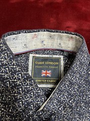 GUIDE LONDON Premium Range British Design Stretch Fabric Button Shirt Lg Great!