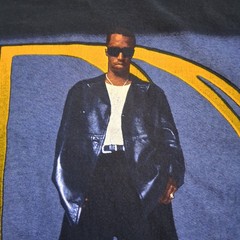 Vintage 1997 Jerzees Puff Daddy Concert T-Shirt Black Size XL Double-Sided EUC