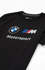 Puma Black BMW Motorsport Logo T-Shirt Size Small S
