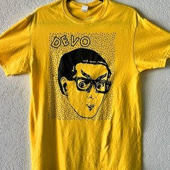 Vintage Style Yellow Devo band Shirt Unisex S-5XL Reprint CR727