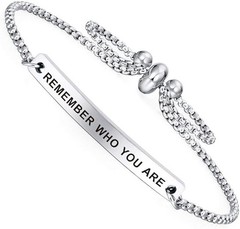 Dainty Cuff Bracelet – REMEMBER WHO YOU ARE – Bracelets Bachelor Party Gift I…