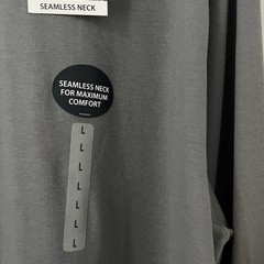 Roundtree & Yorke Mens Large Gray Seamless Mock Neck Long Sleeve Shirt NWT