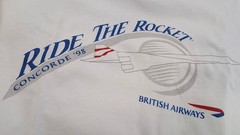 NEW “Ride The Rocket” VINTAGE ’98 CONCORDE British Airways T – Shirt Tee XL Men