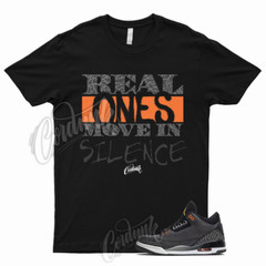 R1 T Shirt for 3 Retro Fear Pack Night Stadium Stadium Orange Black 2023 1