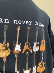 Vintage 90’s You Can Never Have Too Many Guitars Black Shirt Size XL