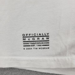 Tim McGraw Shirt Mens Large Live Like You Were Dying White Graphic Short Sleeve