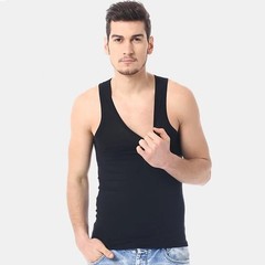Men’s Plus Size Pure Cotton Vest Four Season Casual Sports Base T Shirt