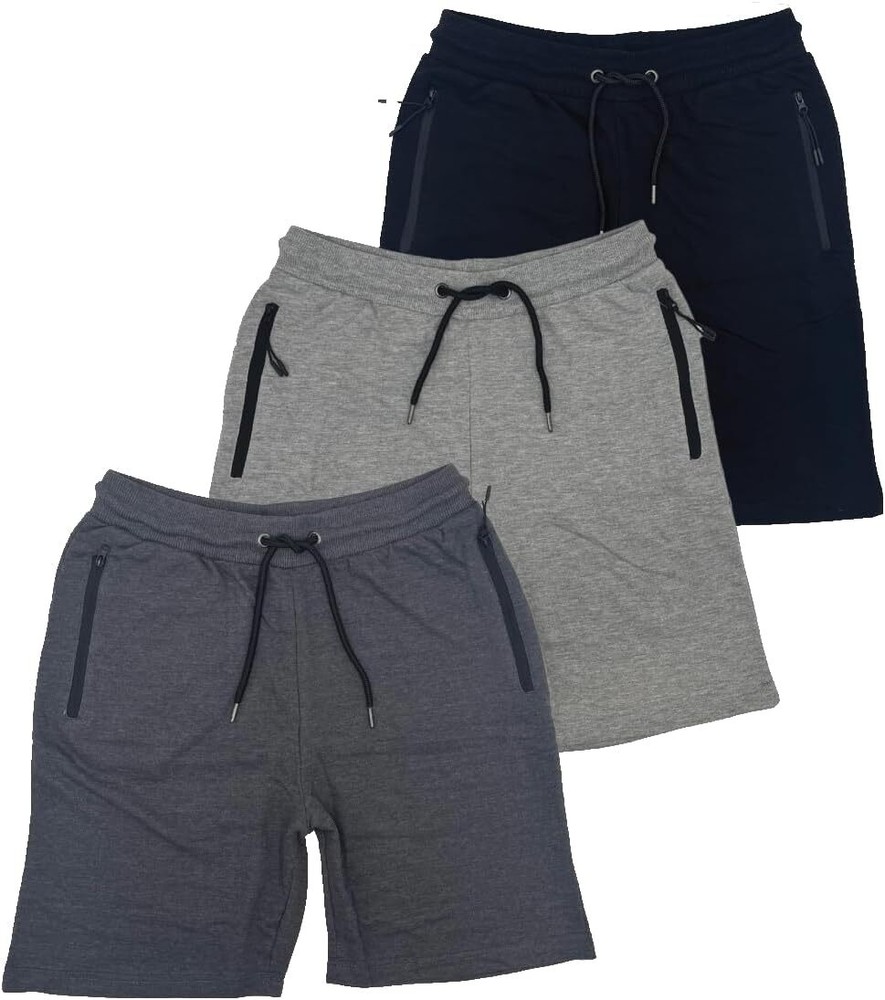 BROOKLYN VERTICAL Mens 3 Pack Fleece Cotton Active Jogger Small, Combo B