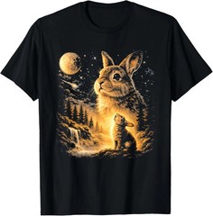 Bunny Howling at the Moon Vintage Shirt, Silly Rabbit