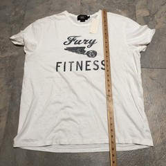RRL Ralph Lauren Double RL Fury Fitness graphic t Shirt White Mans XL NWT 🔥