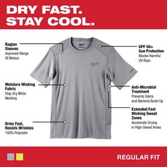 Milwaukee Workskin Lightweight Performance Shirt – Short Sleeve Hi Vis Yellow –