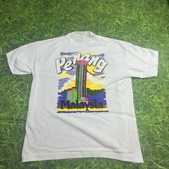 Penang Malaysia Skyscraper Cityscape Colorful Graphic Tee Shirt 100% Cotton