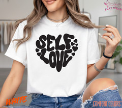 Unisex Self Love Retro Heart T shirt Men T shirt Women valanity Romantic