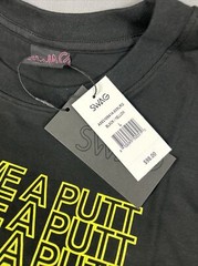 Swag Golf T-Shirt Don’t Give A Putt Thank You Bag Graphic Print Large Black