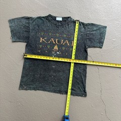 Vintage 90s Maiden West Kauai Hawaii T Shirt Medium Acid Wash Gray Single Stitch