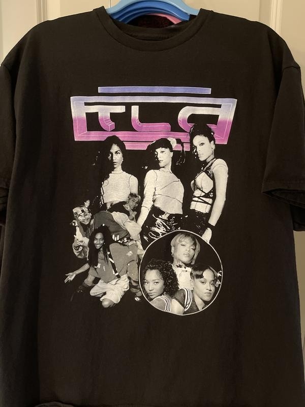 TLC Band Black Cotton All size S-5XL T-Shirt Retro HN131