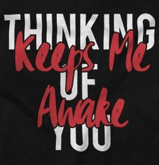 Thinking Of You Keeps Me Awake Couple Dating Womens Short Sleeve Ladies T Shirt