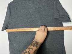 Technicolor Tone Factory T Shirt Men L Slim Gray Poly-Cotton Blend POME Colorado