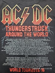 AC/DC World Tour 2015/16 Rock Band XL Shirt Black Front And Back Print NWT